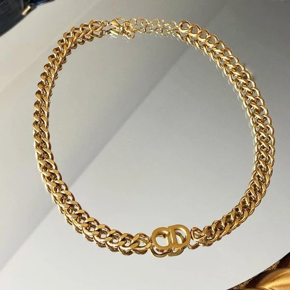 CD Gurmet Gold Çelik Kolye - Resim 4