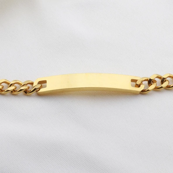 Gold Kaplama Çelik Plaka Künye - Resim 4