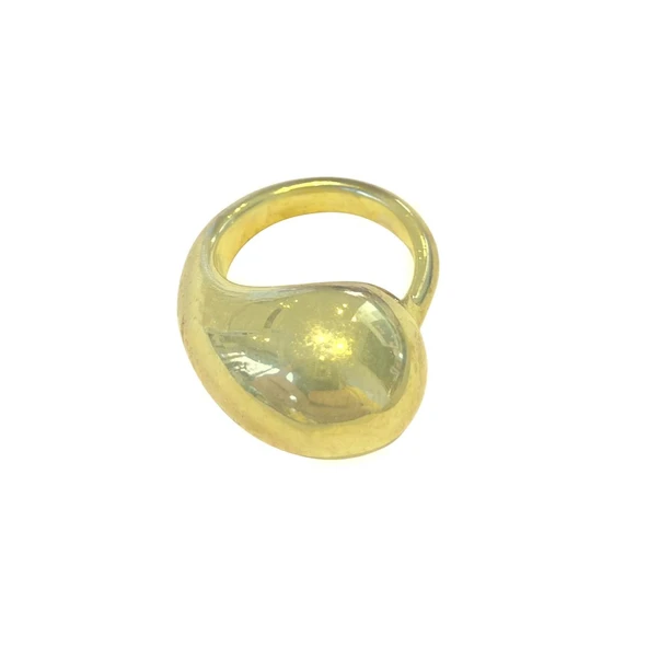 Trend Bombeli Gold Gümüş Yüzük - Resim 5