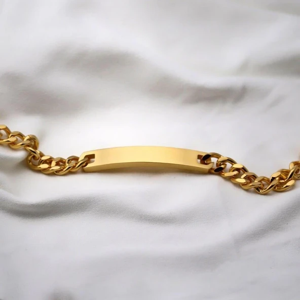 Gold Kaplama Çelik Plaka Künye - Resim 2