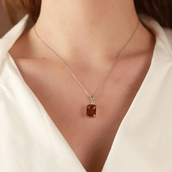 Zultanit Taşlı Emerald Kesim Gümüş Set - Resim 2