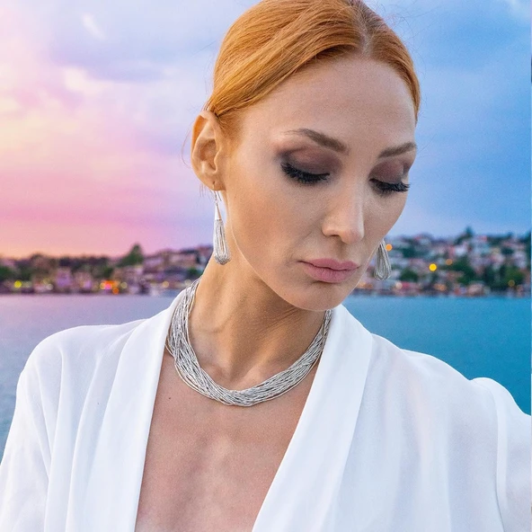 Flamenko Modeli Gümüş Set - Resim 3