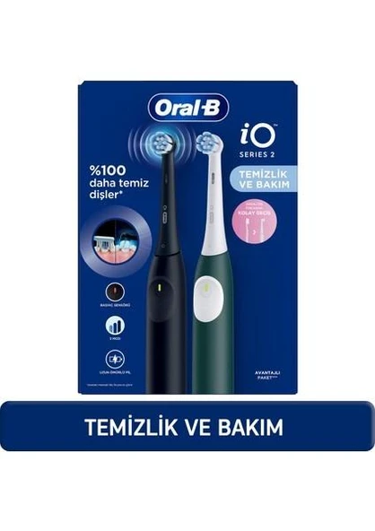 Oral-B iO 2 2'li Şarjlı Diş Fırçası Seti ürün görseli 1