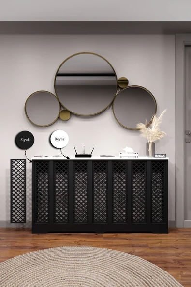 Dekoratif Petek Kaplama Modern Kalorifer Peteği Gizleme Ünitesi 11 Desen 9 Renk İç Ölçü 136 cm Dış Ölçü 140 cm ürün görseli 1