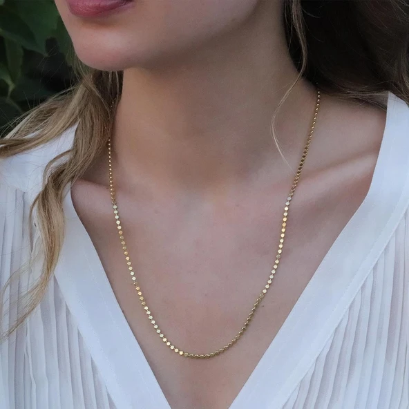 Gold Kaplama Top Gümüş Zincir ürün görseli 1