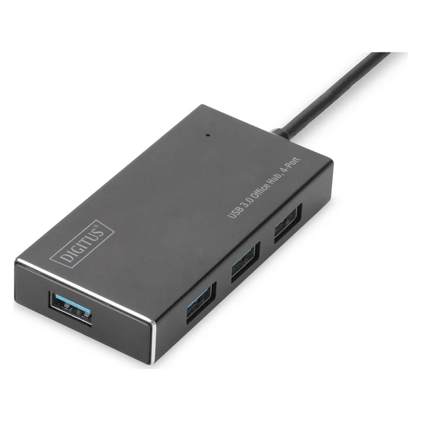 Usb 3.0 4 Port Çoklayıcı Alüminyum Koyu Gri ürün görseli 1