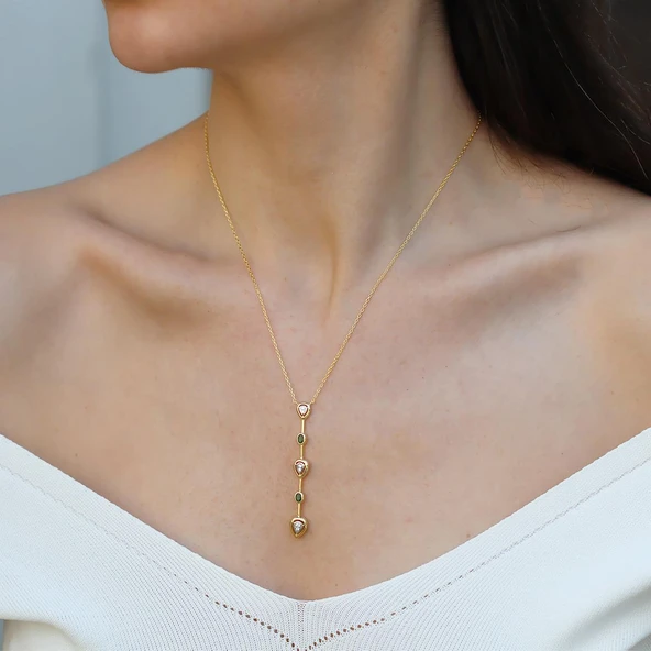 Damla Trend Gold Gümüş Kolye ürün görseli 1