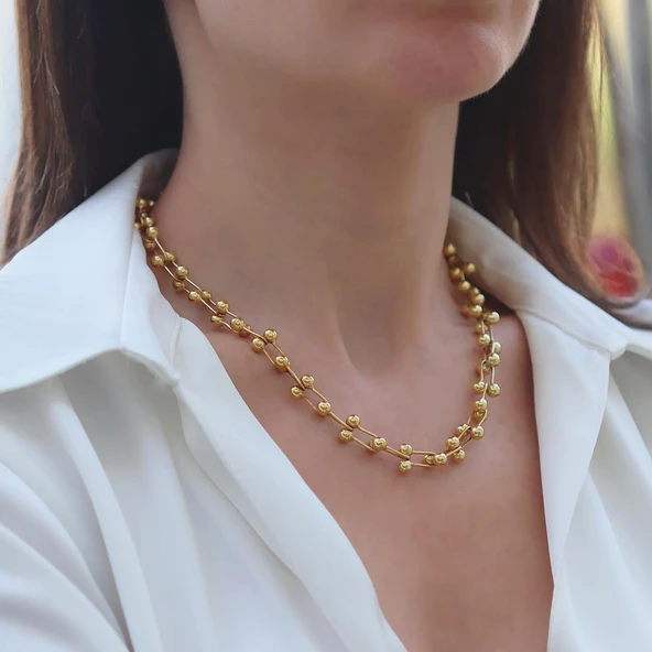Tffny Model Gold Kaplama Gümüş Kolye ürün görseli 1