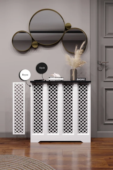 Dekoratif Petek Dolabı Kalorifer Peteği Kapatma Ünitesi Modern Tasarım İç Ölçü 76 cm Dış Ölçü 80 cm ürün görseli 1