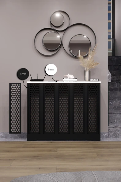 Dekoratif Petek Dolabı Kalorifer Peteği Kapatma Ünitesi Modern Tasarım İç Ölçü 96 cm Dış Ölçü 100 cm ürün görseli 1