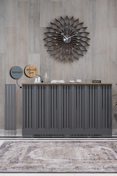 Dekoratif Petek Kaplama Modern Kalorifer Peteği Gizleme Ünitesi 11 Desen 9 Renk İç Ölçü 136 cm Dış Ölçü 140 cm ürün görseli 1