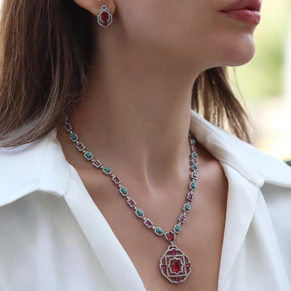 Aria Stone Serisi Gümüş Set ürün görseli 1