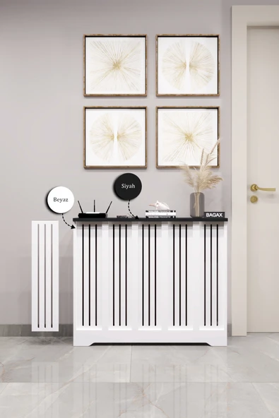 Dekoratif Petek Dolabı Kalorifer Peteği Kapatma Ünitesi Modern Tasarım İç Ölçü 96 cm Dış Ölçü 100 cm ürün görseli 1