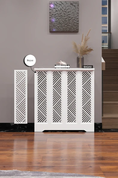 Dekoratif Petek Dolabı Kalorifer Peteği Kapatma Ünitesi Modern Tasarım İç Ölçü 76 cm Dış Ölçü 80 cm ürün görseli 1
