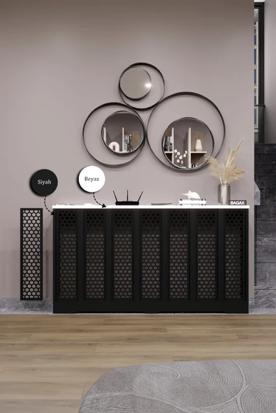 Dekoratif Petek Kaplama Modern Kalorifer Peteği Gizleme Ünitesi 11 Desen 9 Renk İç Ölçü 136 cm Dış Ölçü 140 cm ürün görseli 1