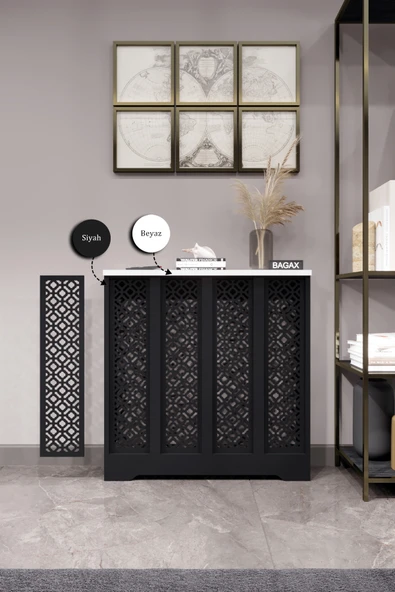Dekoratif Petek Dolabı Kalorifer Peteği Kapatma Ünitesi Modern Tasarım İç Ölçü 76 cm Dış Ölçü 80 cm ürün görseli 1