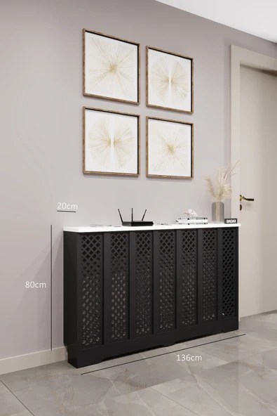 Dekoratif Petek Kaplama Modern Kalorifer Peteği Gizleme Ünitesi 11 Desen 9 Renk İç Ölçü 136 cm Dış Ölçü 140 cm ürün görseli 1