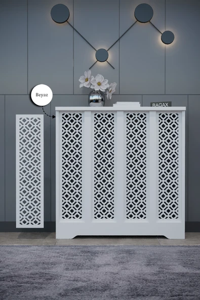 Dekoratif Petek Dolabı Kalorifer Peteği Kapatma Ünitesi Modern Tasarım İç Ölçü 76 cm Dış Ölçü 80 cm ürün görseli 1