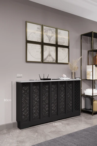 Dekoratif Petek Kaplama Modern Kalorifer Peteği Gizleme Ünitesi 11 Desen 9 Renk İç Ölçü 136 cm Dış Ölçü 140 cm ürün görseli 1