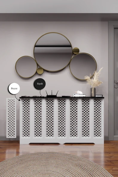Dekoratif Petek Kaplama Modern Kalorifer Peteği Gizleme Ünitesi 11 Desen 9 Renk İç Ölçü 136 cm Dış Ölçü 140 cm ürün görseli 1