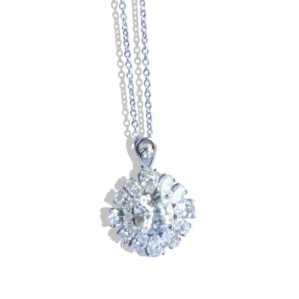 Okyanusun Kalbi Sky Diamond Gümüş Kolye - Resim 3