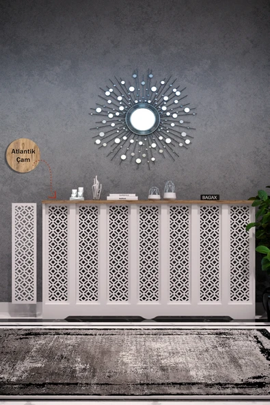 Dekoratif Petek Kaplama Modern Kalorifer Peteği Gizleme Ünitesi 11 Desen 9 Renk İç Ölçü 136 cm Dış Ölçü 140 cm ürün görseli 1