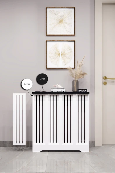 Dekoratif Petek Dolabı Kalorifer Peteği Kapatma Ünitesi Modern Tasarım İç Ölçü 76 cm Dış Ölçü 80 cm ürün görseli 1