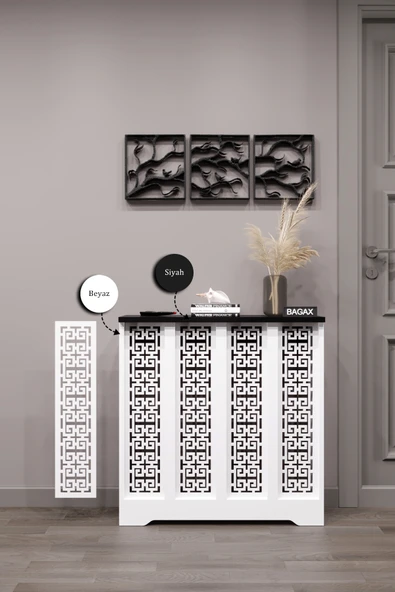 Dekoratif Petek Dolabı Kalorifer Peteği Kapatma Ünitesi Modern Tasarım İç Ölçü 76 cm Dış Ölçü 80 cm ürün görseli 1