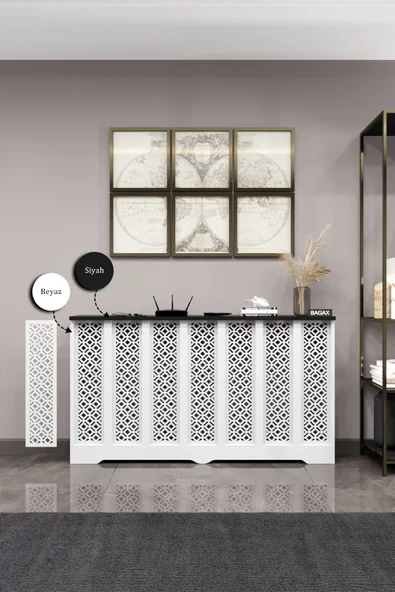 Dekoratif Petek Kaplama Modern Kalorifer Peteği Gizleme Ünitesi 11 Desen 9 Renk İç Ölçü 136 cm Dış Ölçü 140 cm ürün görseli 1
