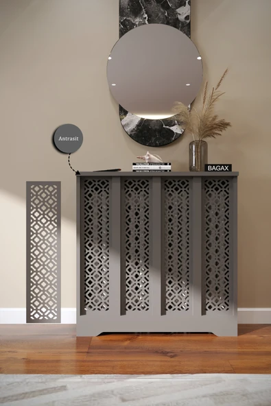 Dekoratif Petek Dolabı Kalorifer Peteği Kapatma Ünitesi Modern Tasarım İç Ölçü 76 cm Dış Ölçü 80 cm ürün görseli 1