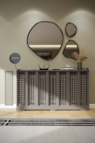 Dekoratif Petek Kaplama Modern Kalorifer Peteği Gizleme Ünitesi 11 Desen 9 Renk İç Ölçü 136 cm Dış Ölçü 140 cm ürün görseli 1