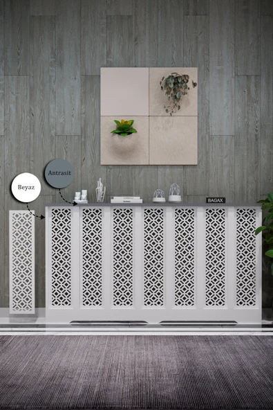 Dekoratif Petek Kaplama Modern Kalorifer Peteği Gizleme Ünitesi 11 Desen 9 Renk İç Ölçü 136 cm Dış Ölçü 140 cm ürün görseli 1