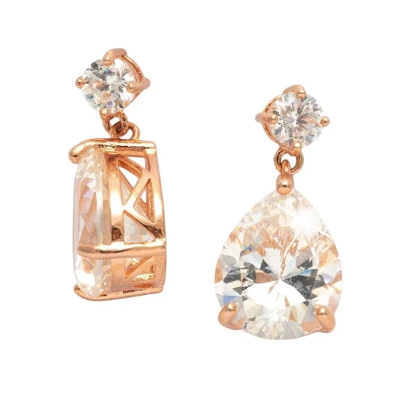 Sky Diamond Damla Montür Vidalı Küpe - Resim 2