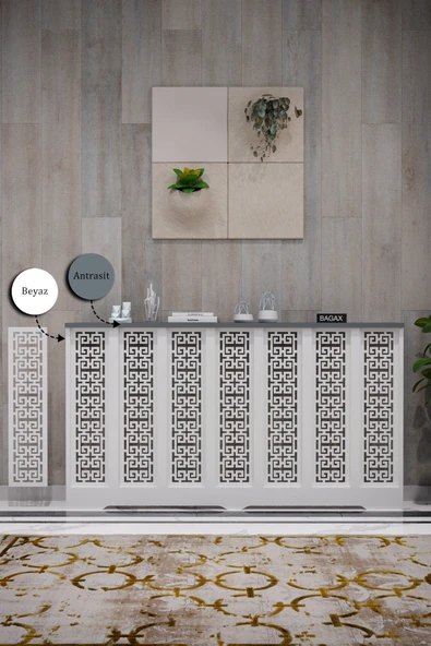 Dekoratif Petek Kaplama Modern Kalorifer Peteği Gizleme Ünitesi 11 Desen 9 Renk İç Ölçü 136 cm Dış Ölçü 140 cm ürün görseli 1
