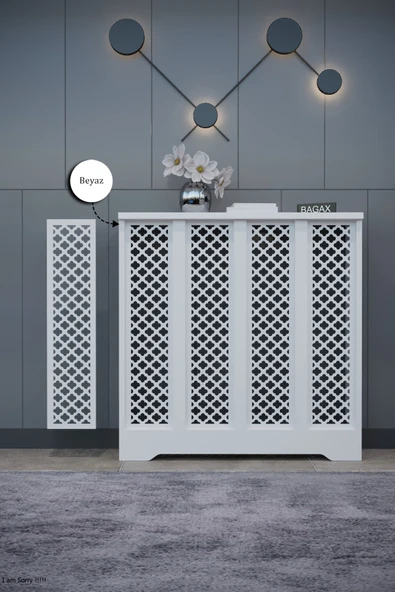 Dekoratif Petek Dolabı Kalorifer Peteği Kapatma Ünitesi Modern Tasarım İç Ölçü 76 cm Dış Ölçü 80 cm ürün görseli 1