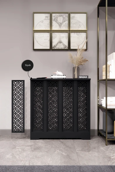 Dekoratif Petek Dolabı Kalorifer Peteği Kapatma Ünitesi Modern Tasarım İç Ölçü 76 cm Dış Ölçü 80 cm ürün görseli 1