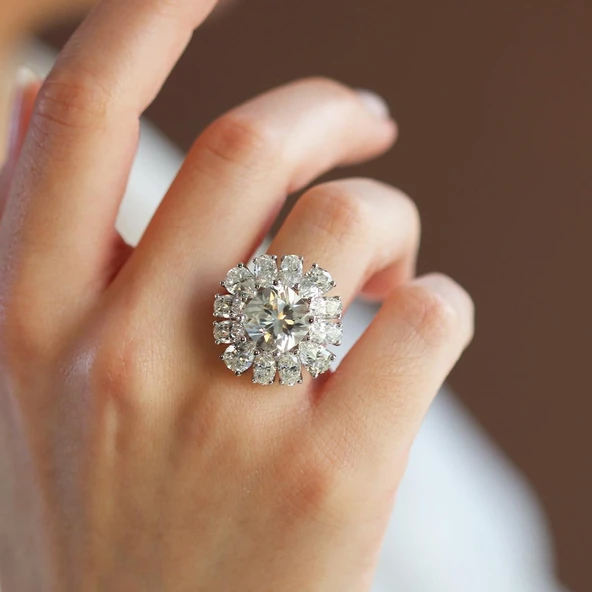 Okyanusun Kalbi Sky Diamond Gümüş Set - Resim 5