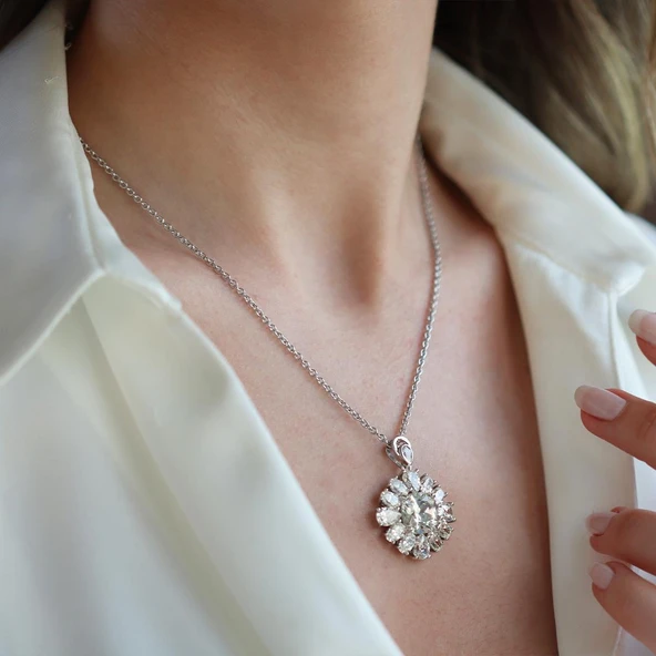 Okyanusun Kalbi Sky Diamond Gümüş Set - Resim 2