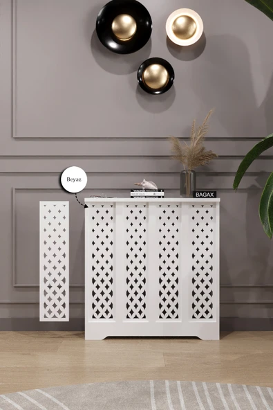 Dekoratif Petek Dolabı Kalorifer Peteği Kapatma Ünitesi Modern Tasarım İç Ölçü 76 cm Dış Ölçü 80 cm ürün görseli 1
