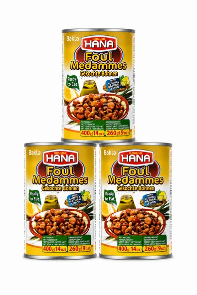 Hana Limonlu Ve Kimyonlu Bakla Konservesi 400 Gr x3 Adet ürün görseli 1