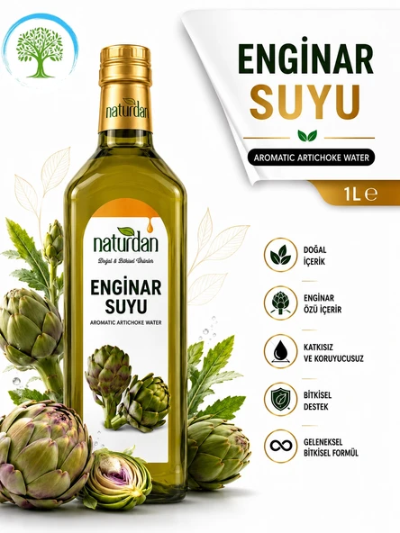 Naturdan Enginar Suyu 1L - Aromatik Su 1000 ml ürün görseli 1