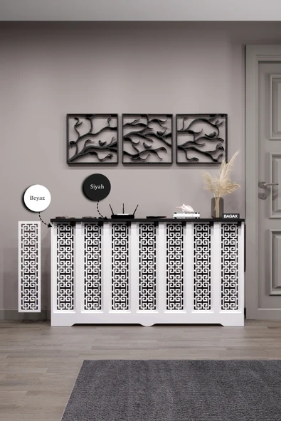 Dekoratif Petek Kaplama Modern Kalorifer Peteği Gizleme Ünitesi 11 Desen 9 Renk İç Ölçü 136 cm Dış Ölçü 140 cm ürün görseli 1