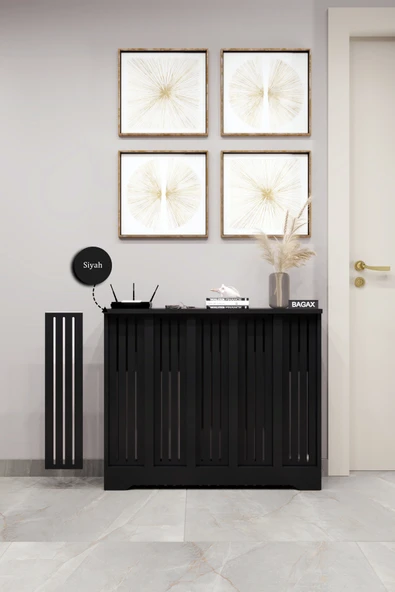 Dekoratif Petek Dolabı Kalorifer Peteği Kapatma Ünitesi Modern Tasarım İç Ölçü 96 cm Dış Ölçü 100 cm ürün görseli 1