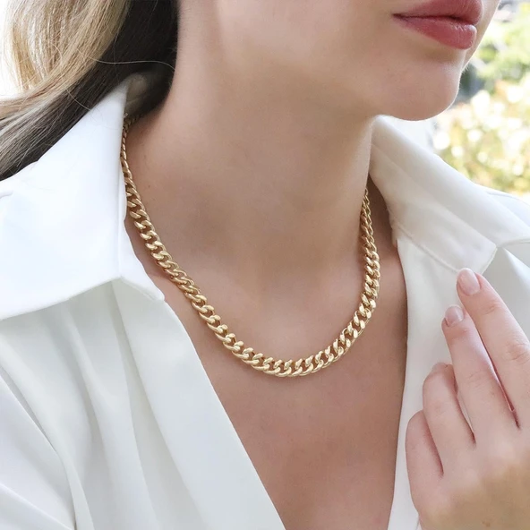 Gurmet Gold Kaplama Gümüş Zincir ürün görseli 1