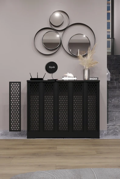 Dekoratif Petek Dolabı Kalorifer Peteği Kapatma Ünitesi Modern Tasarım İç Ölçü 96 cm Dış Ölçü 100 cm ürün görseli 1
