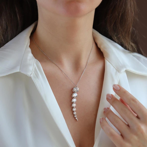 Su Yolu Sky Diamond Gümüş Kolye ürün görseli 1