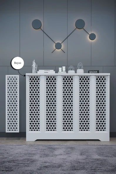 Dekoratif Petek Dolabı Kalorifer Peteği Kapatma Ünitesi Modern Tasarım İç Ölçü 96 cm Dış Ölçü 100 cm ürün görseli 1
