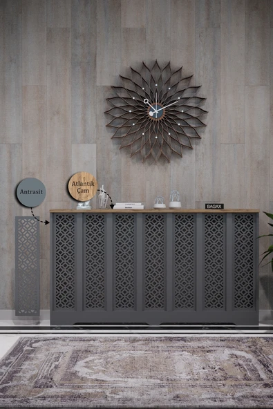 Dekoratif Petek Kaplama Modern Kalorifer Peteği Gizleme Ünitesi 11 Desen 9 Renk İç Ölçü 136 cm Dış Ölçü 140 cm ürün görseli 1