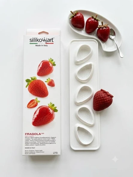 Silikomart Fragola 120  Profesyonel 3D Çilek Silikon Kalıp Seti ürün görseli 1