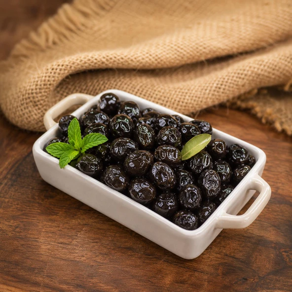 Gurmepark Doğal Yağlı Siyah Zeytin 231-260 Kalibre 1000 g e ürün görseli 1